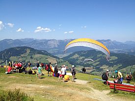 paragliding vanaf de Markbachjoch bij Niederau